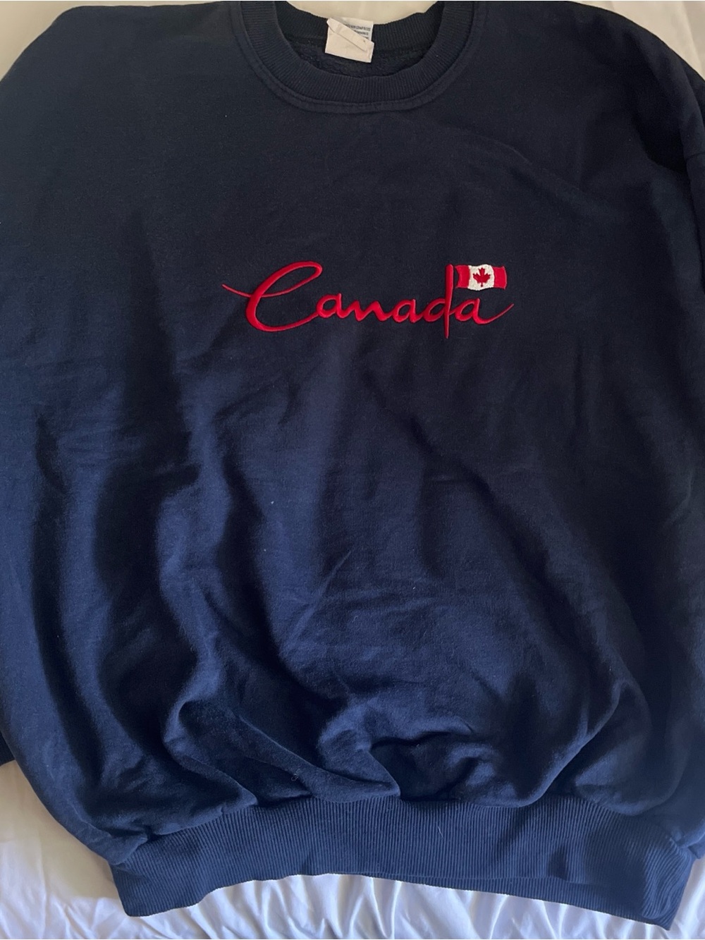 Canada Script Crewneck Sweatshirt - Navy Blue